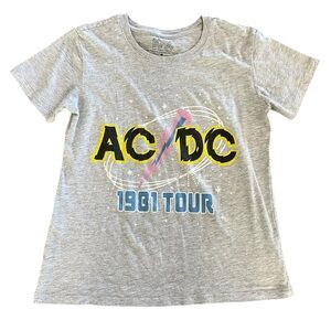 AC/DC Gray Girls T-Shirt Size M